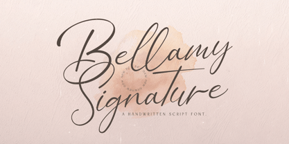 Bellamy Signature Font Poster 1