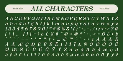 Alvinus Pixel Font Poster 6