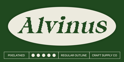 Alvinus Pixel Font Poster 1