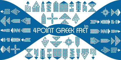 4 Point Greek Fret Font Poster 2