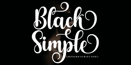 Black Simple Font Poster 1