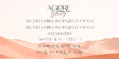 Aglore Story Signature Font Poster 8