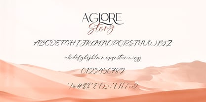 Aglore Story Signature Font Poster 7