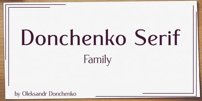 Donchenko Serif Font Poster 1