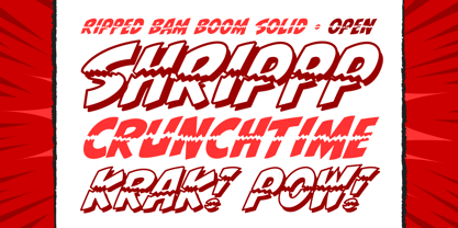 Ripped Bam Boom Font Poster 2