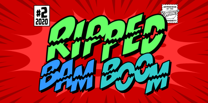 Ripped Bam Boom Font Poster 1
