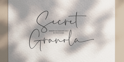 Secret Granola Font Poster 1