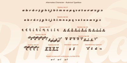 Rubrical Font Poster 10