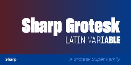 Sharp Grotesk Variable Fuente Póster 1