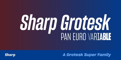 Sharp Grotesk Paneuropean Variable Fuente Póster 1