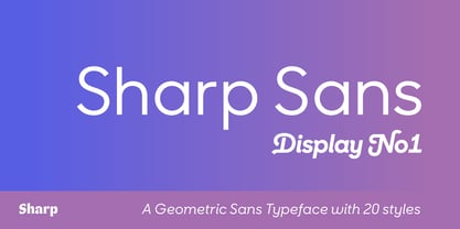 Sharp Sans Display No. 1 Fuente Póster 1