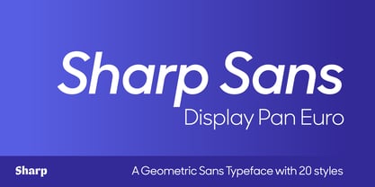 Sharp Sans Display Paneuropean Font Poster 1