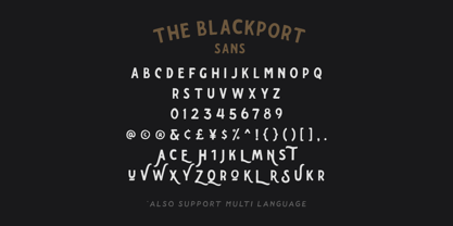 The Blackport Font Poster 9
