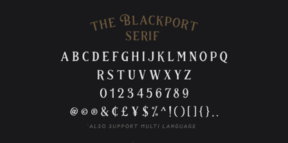 The Blackport Font Poster 6