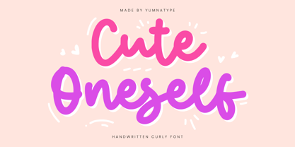 Cute Oneself Font Poster 1