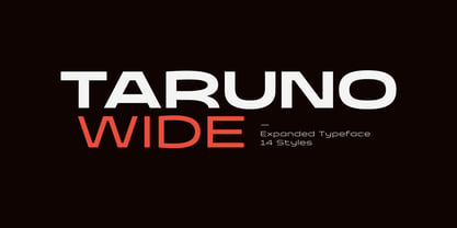Taruno Wide Font Poster 1