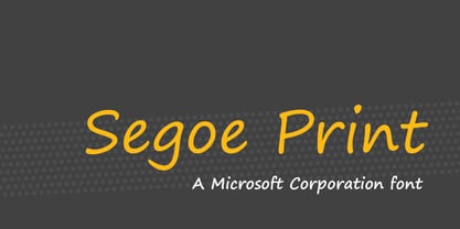 Segoe Print Font Poster 1