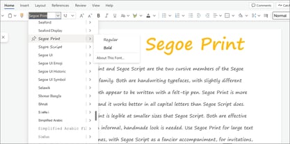 Segoe Print Font Poster 5