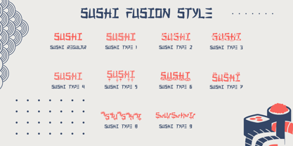 Sushi Fusion Font Poster 10