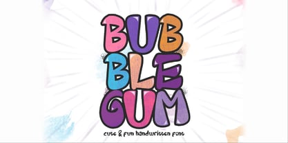 Bubblegum Cartoon Font Poster 1