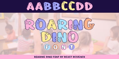 Roaring Dino Font Poster 2