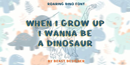 Roaring Dino Font Poster 5