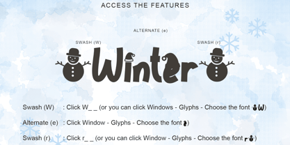 Winter Style Font Poster 6