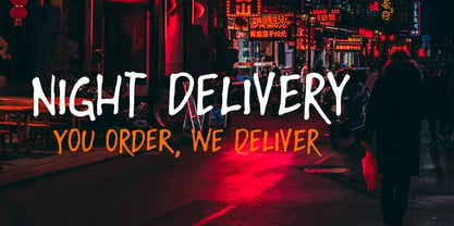 Night Delivery Font Poster 1