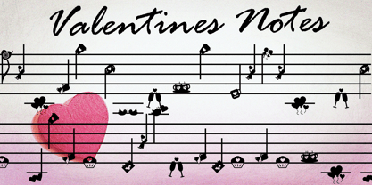 Valentines Notes Font Poster 2
