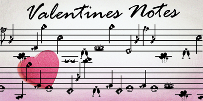 Valentines Notes Font Poster 2