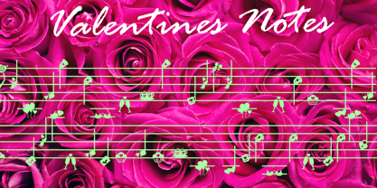 Valentines Notes Font Poster 3