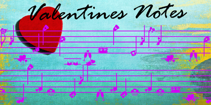 Valentines Notes Font Poster 5