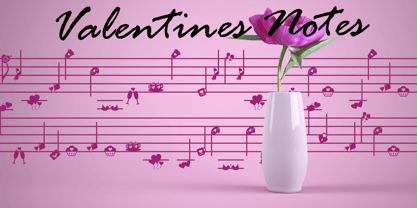 Valentines Notes Font Poster 1