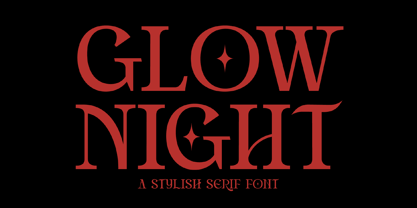 Glow Night Font Poster 1