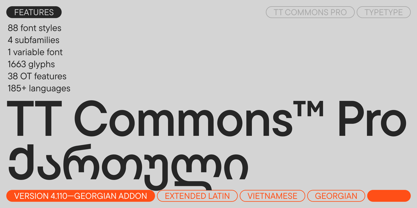 TT Commons Pro Georgian Font Poster 1