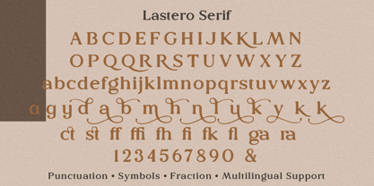 Lastero Font Poster 10