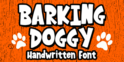 Barking Doggy Font Poster 1