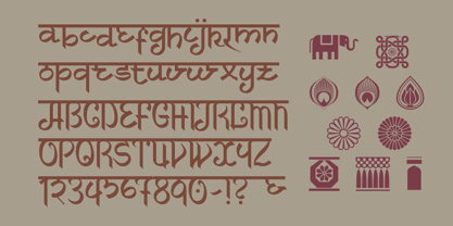 Faux Sanskrit Font Poster 2