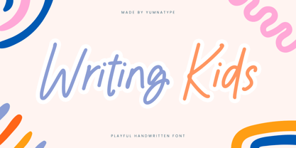 Writing Kids Font Poster 1