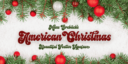 American Christmas Fuente Póster 1