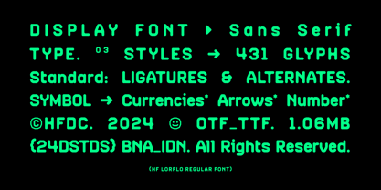 HF Lorflo Font Poster 5