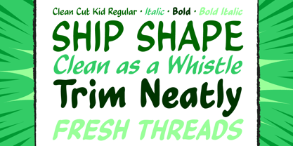 Clean Cut Kid Font Poster 2