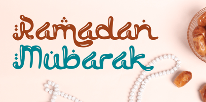 Happy Ramadan Font Poster 7