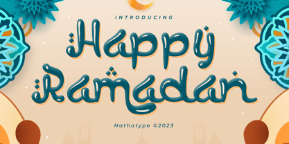 Happy Ramadan Font Poster 1