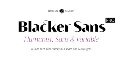 Blacker Sans Pro Font Poster 1