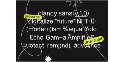 Clancy Unique Sans Fuente Póster 6