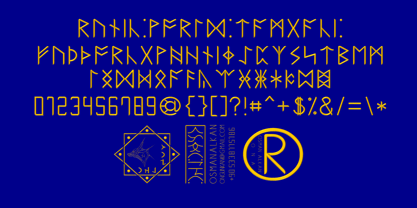 Ongunkan Anglosaxon Futhark Ru Font Poster 5