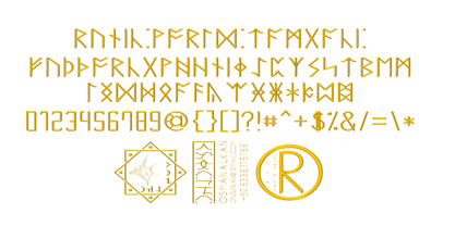 Ongunkan Anglosaxon Futhark Ru Font Poster 11