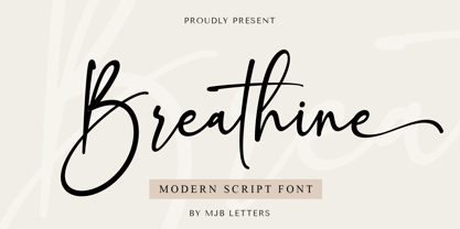 Breathine Font Poster 1