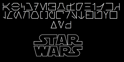 Ongunkan Star Wars Aurebesh Font Poster 2